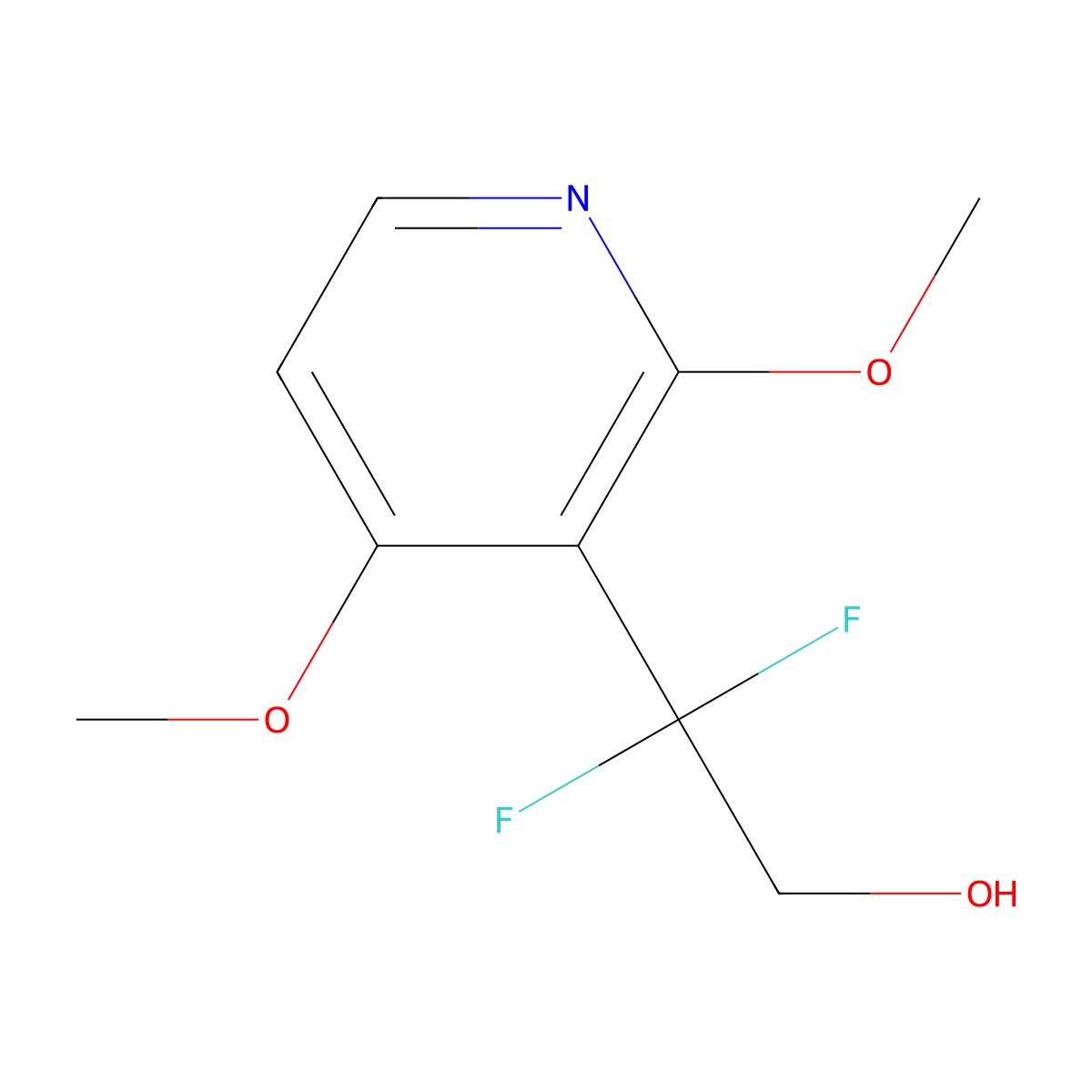 2-(2,4-Dimethoxypyridin-3-yl)-2,2-difluoroethan-1-ol molecular structure, CAS 2228282-00-4