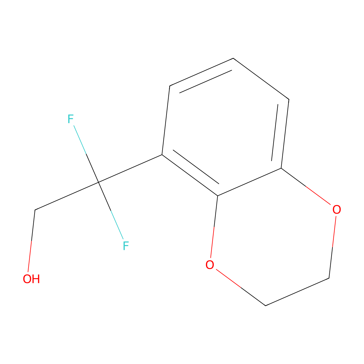 2-(2,3-Dihydro-1,4-benzodioxin-5-yl)-2,2-difluoroethan-1-ol molecular structure, CAS 2228284-08-8