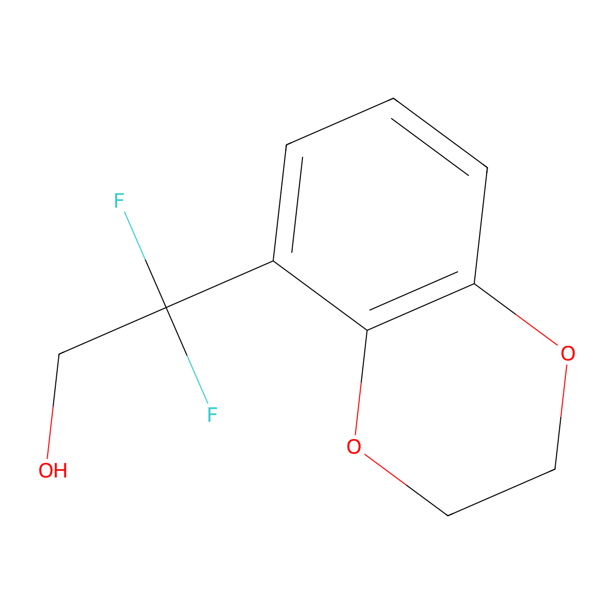 2-(2,3-Dihydro-1,4-benzodioxin-5-yl)-2,2-difluoroethan-1-ol molecular structure, CAS 2228284-08-8