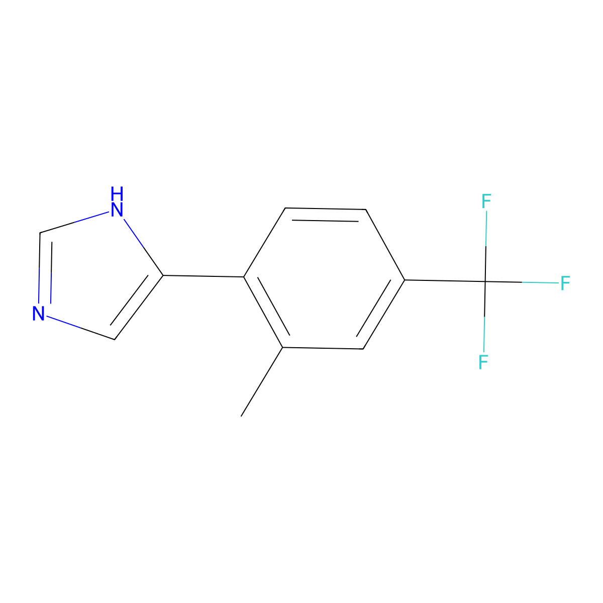 4-[2-methyl-4-(trifluoromethyl)phenyl]-1H-imidazole molecular structure, CAS 2228285-91-2