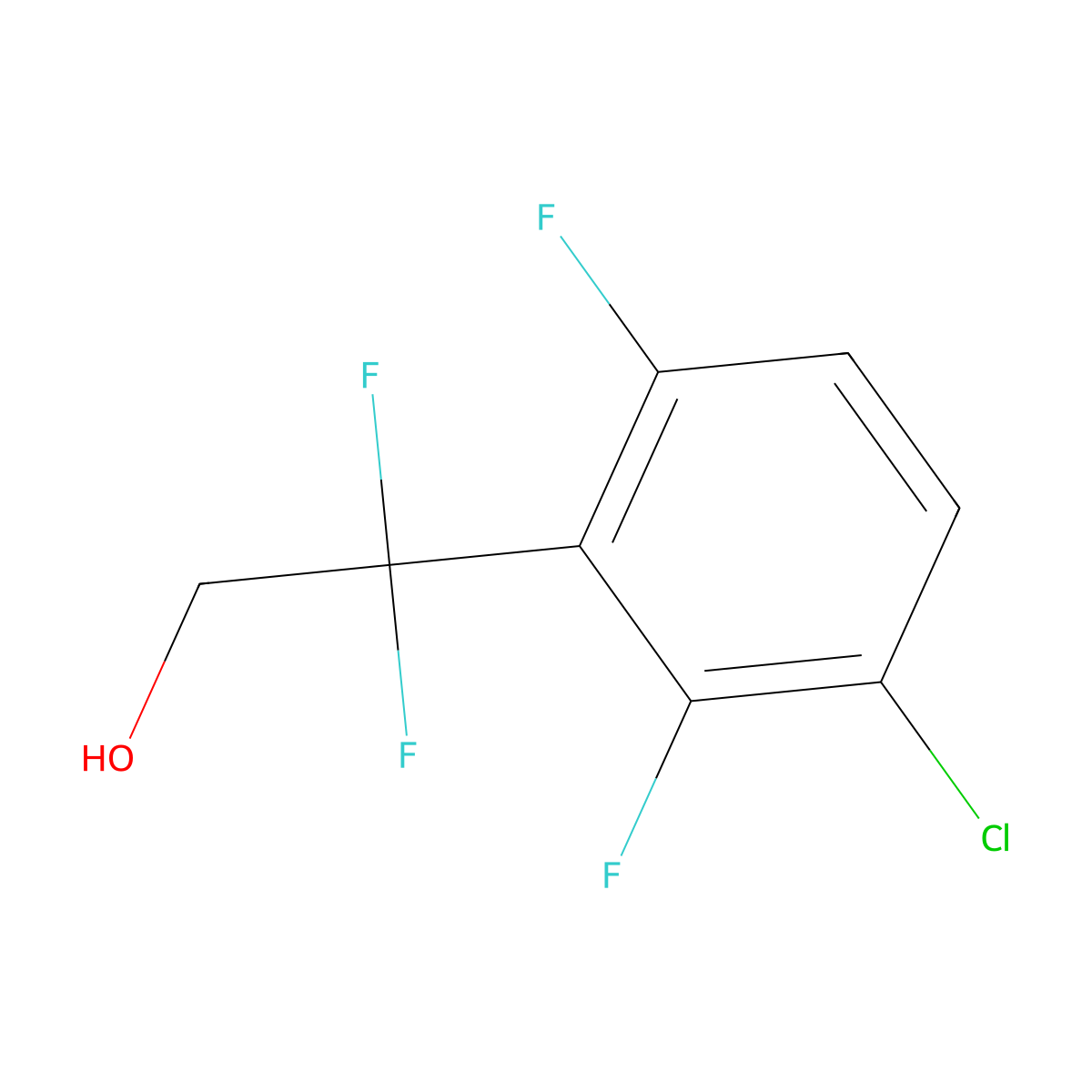 2-(3-Chloro-2,6-difluorophenyl)-2,2-difluoroethan-1-ol molecular structure, CAS 2228290-12-6
