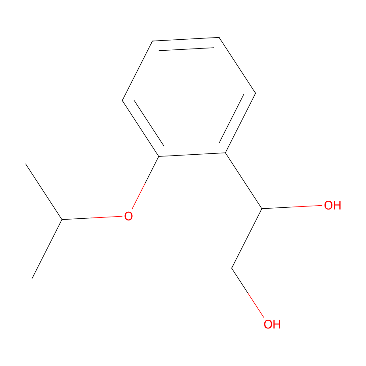 1-[2-(Propan-2-yloxy)phenyl]ethane-1,2-diol molecular structure, CAS 2228291-70-9