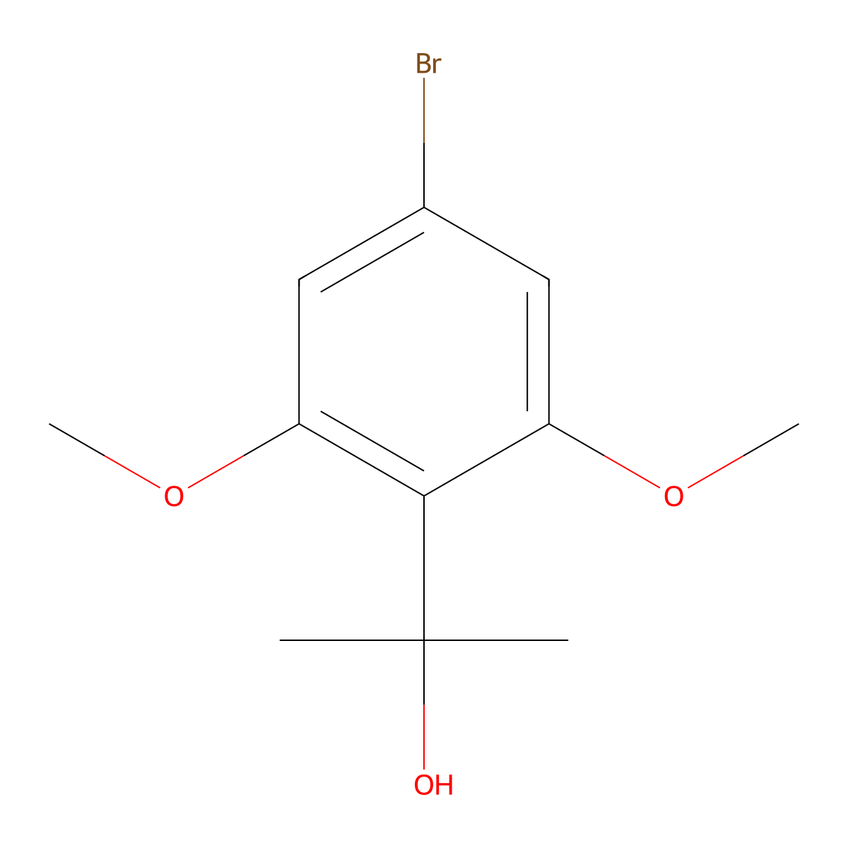 2-(4-Bromo-2,6-dimethoxyphenyl)propan-2-ol molecular structure, CAS 2228296-99-7