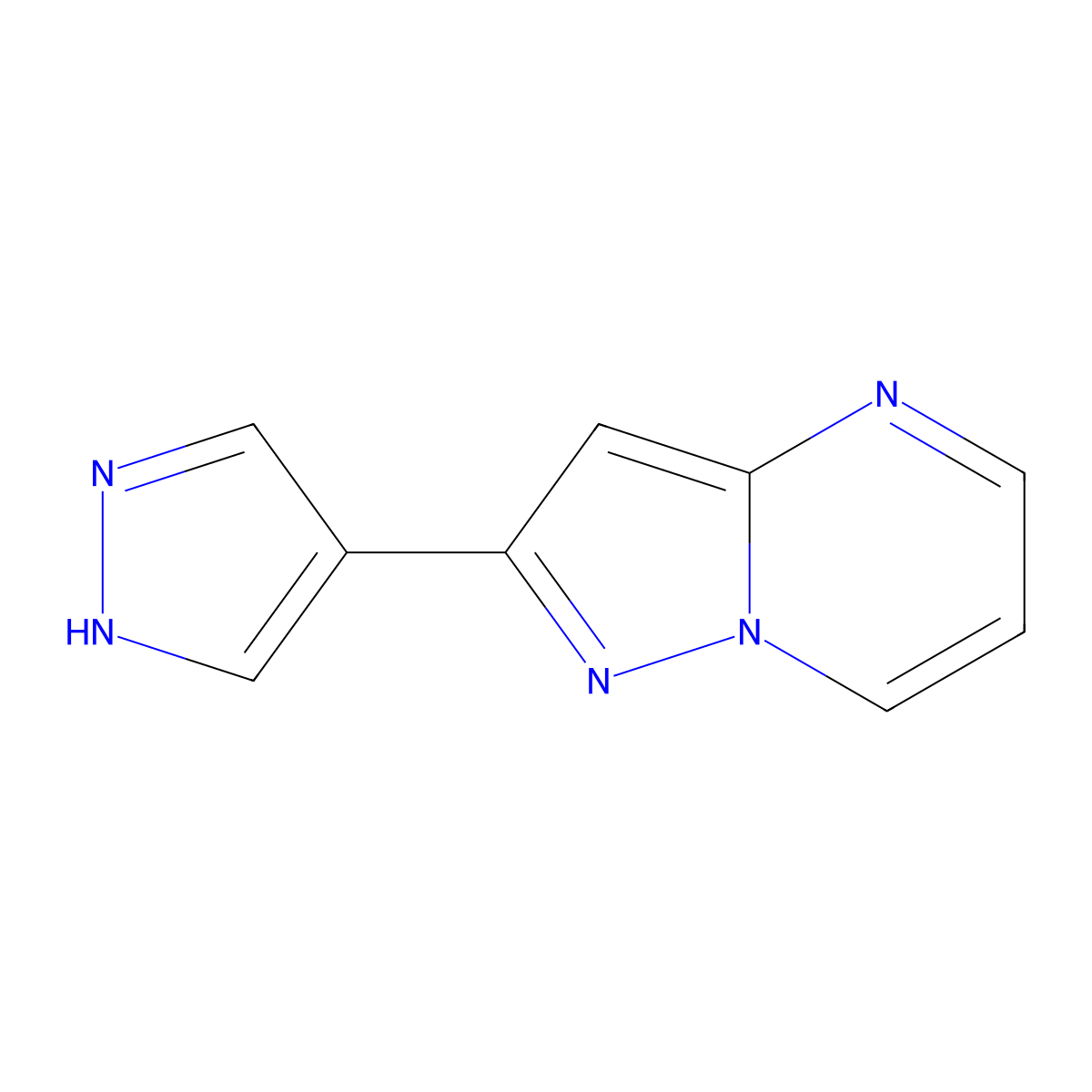 4-{pyrazolo[1,5-a]pyrimidin-2-yl}-1H-pyrazole molecular structure, CAS 2228299-47-4