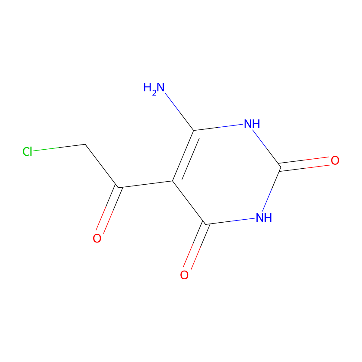 6-Amino-5-(2-chloroacetyl)-1,2,3,4-tetrahydropyrimidine-2,4-dione molecular structure, CAS 22283-13-2