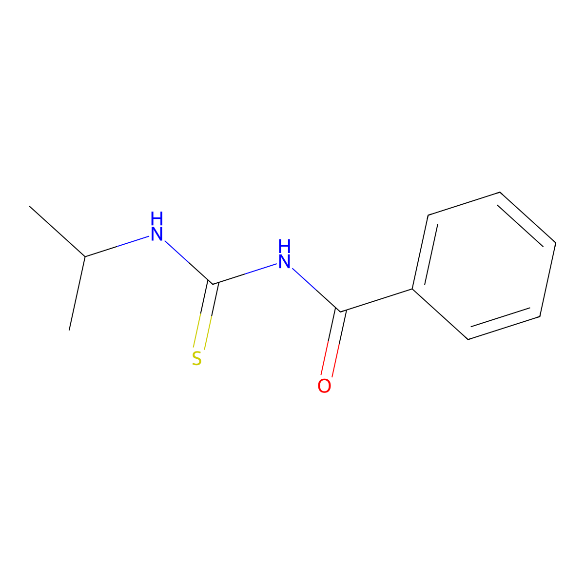 N-(propan-2-ylcarbamothioyl)benzamide molecular structure, CAS 22283-37-0