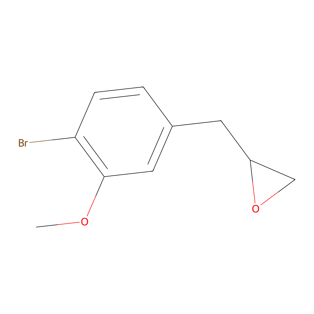 2-[(4-Bromo-3-methoxyphenyl)methyl]oxirane molecular structure, CAS 2228300-21-6