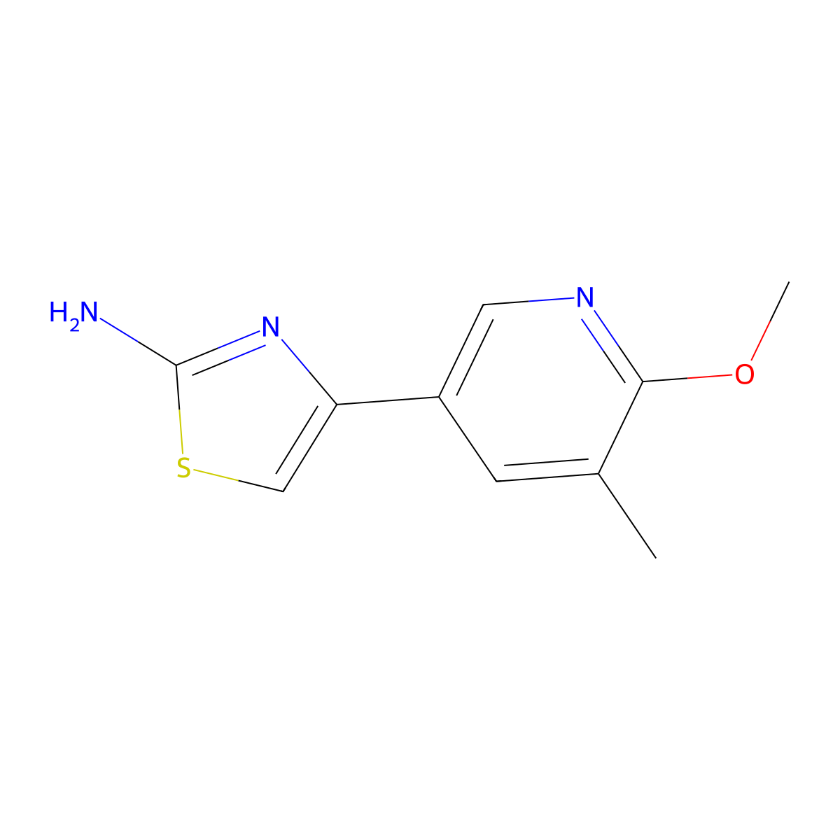 4-(6-Methoxy-5-methylpyridin-3-yl)-1,3-thiazol-2-amine molecular structure, CAS 2228302-60-9