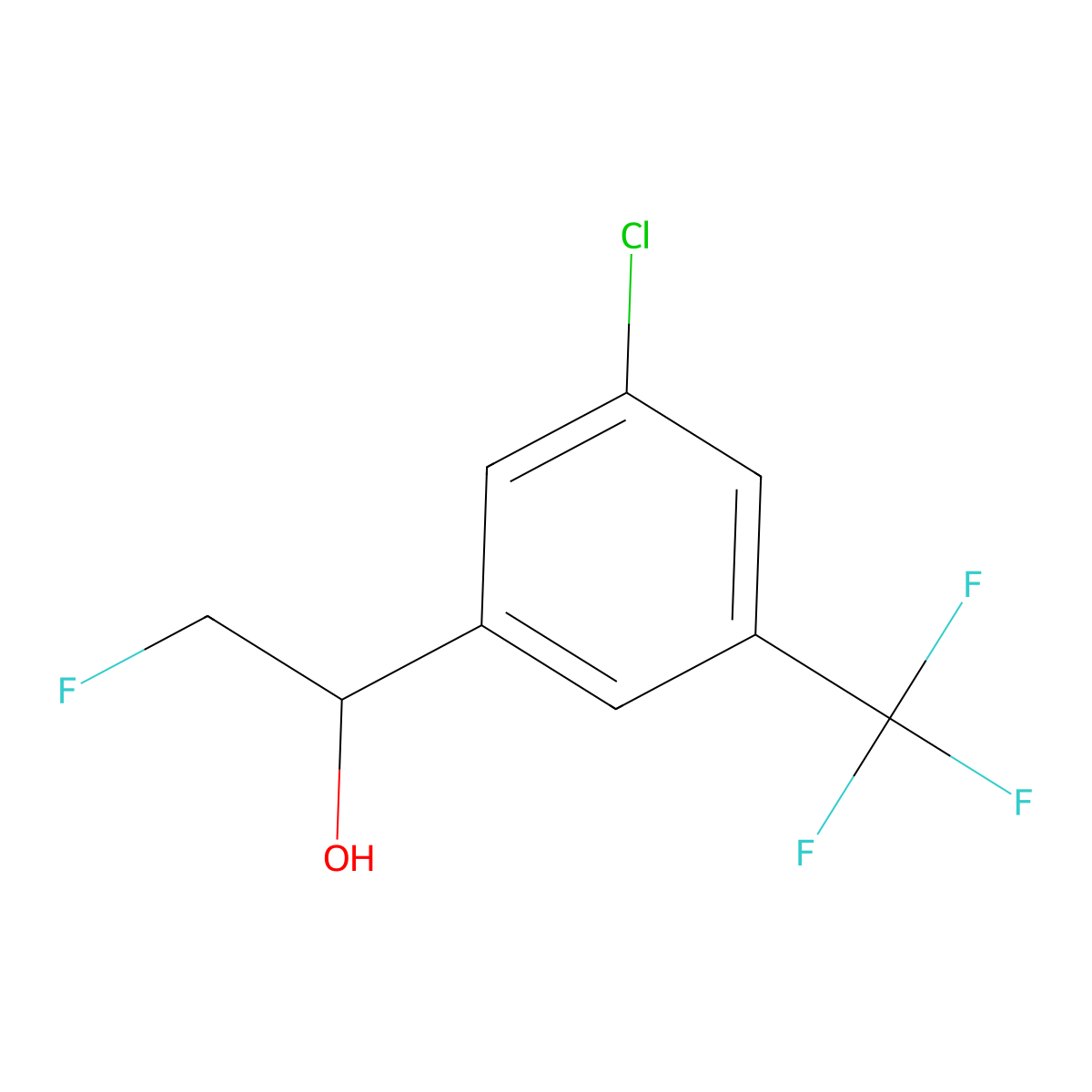 1-[3-Chloro-5-(trifluoromethyl)phenyl]-2-fluoroethan-1-ol molecular structure, CAS 2228304-12-7