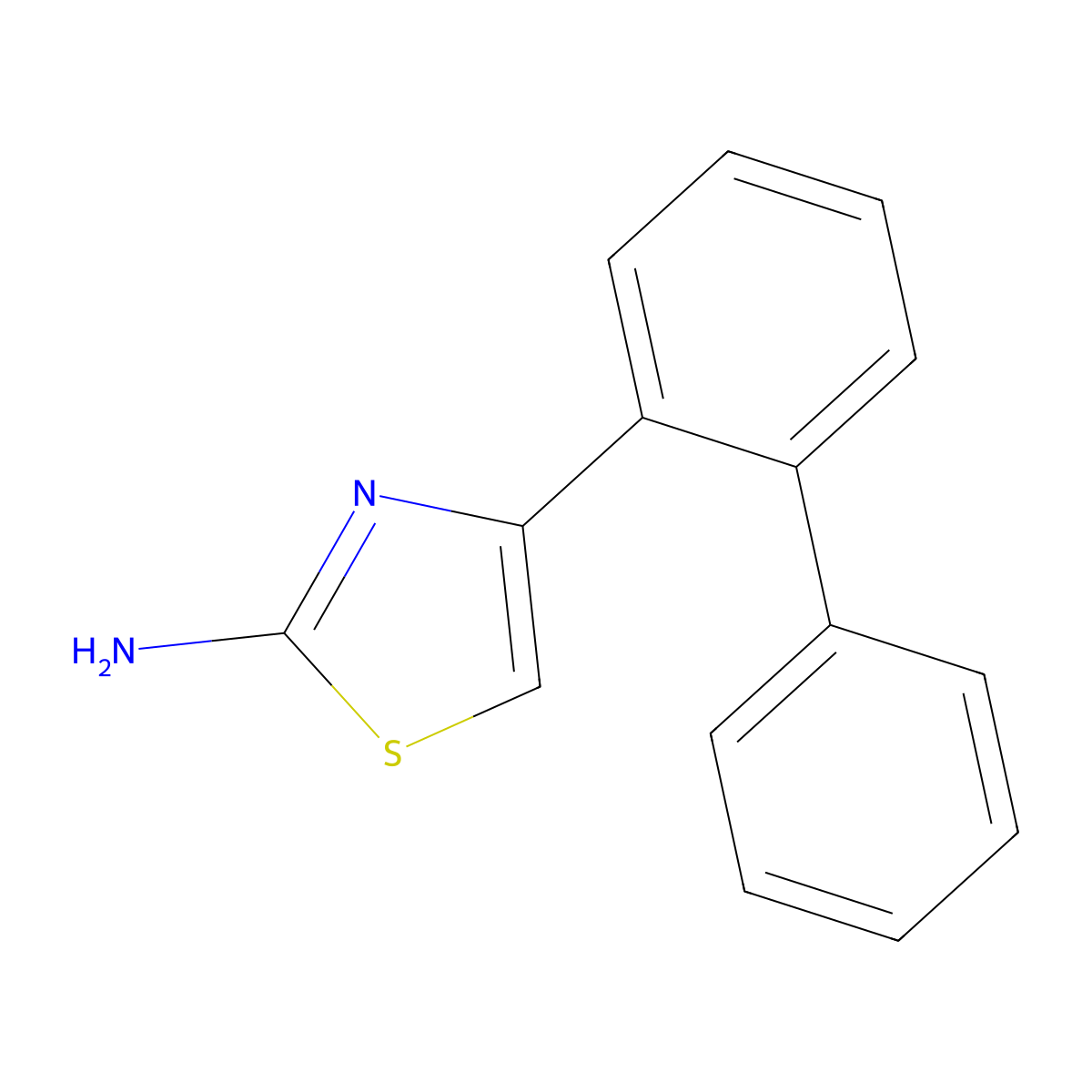 4-(2-Phenylphenyl)-1,3-thiazol-2-amine molecular structure, CAS 2228304-26-3