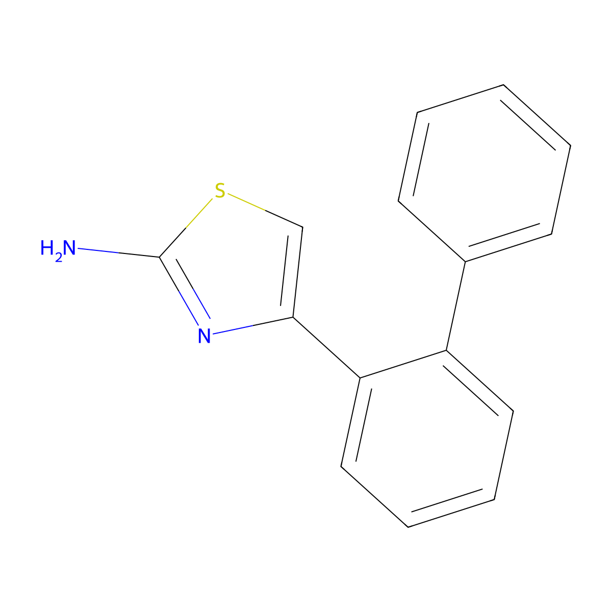 4-(2-Phenylphenyl)-1,3-thiazol-2-amine molecular structure, CAS 2228304-26-3