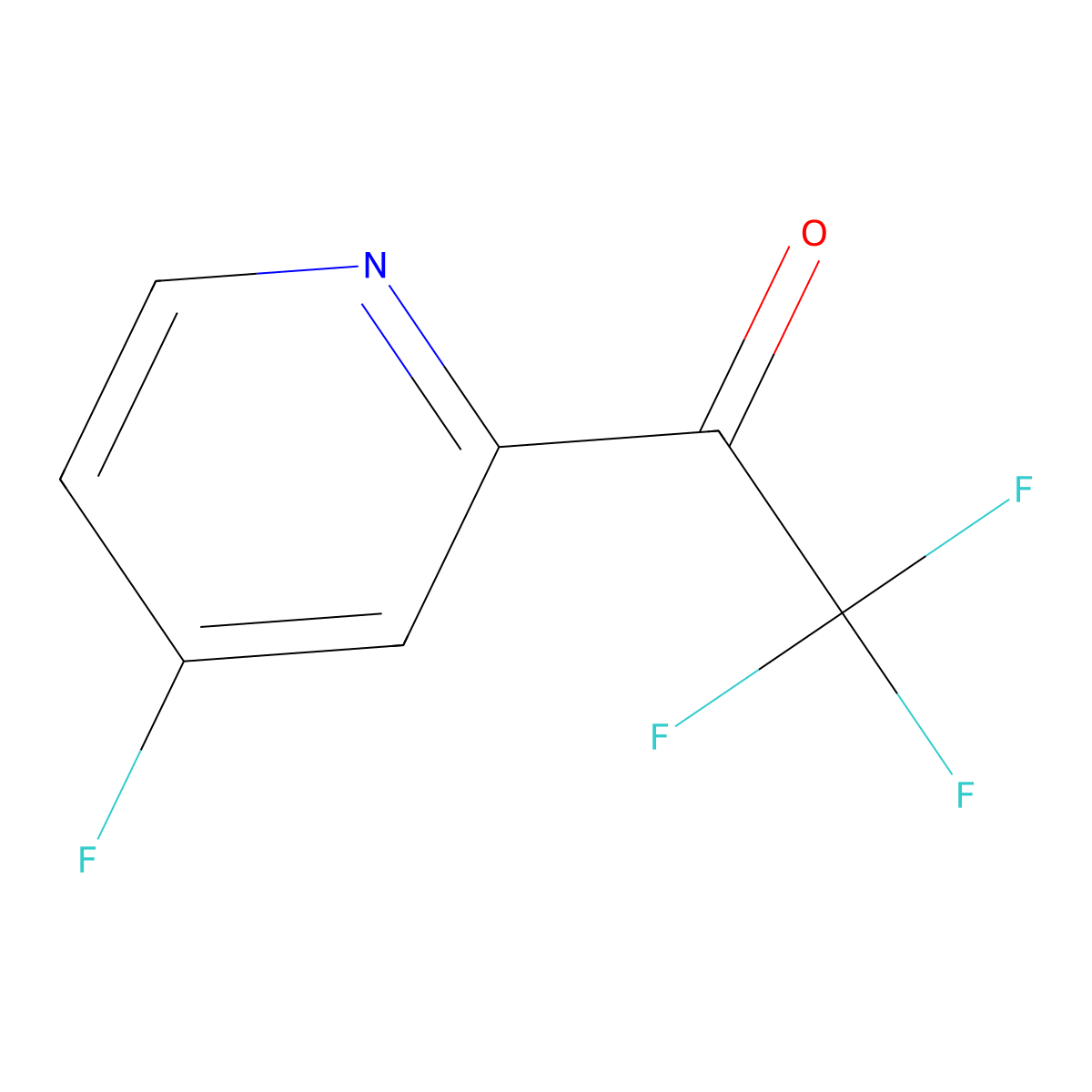 2,2,2-Trifluoro-1-(4-fluoropyridin-2-yl)ethan-1-one molecular structure, CAS 2228305-29-9