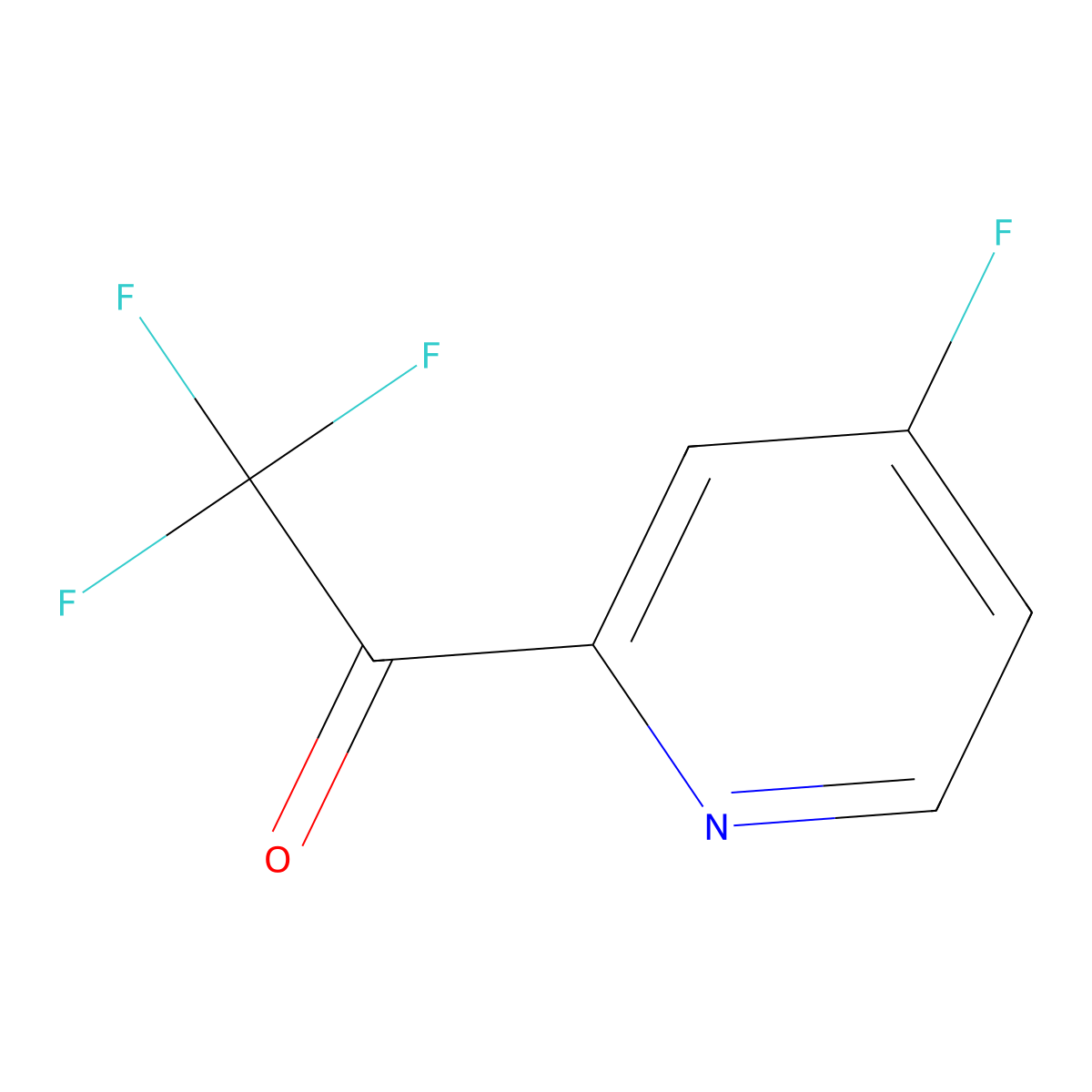 2,2,2-Trifluoro-1-(4-fluoropyridin-2-yl)ethan-1-one molecular structure, CAS 2228305-29-9