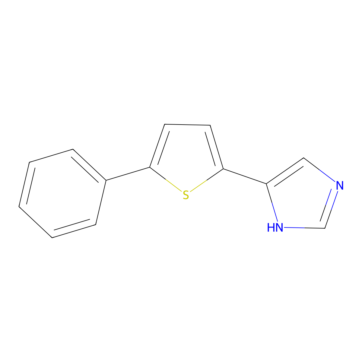 4-(5-phenylthiophen-2-yl)-1H-imidazole molecular structure, CAS 2228305-30-2