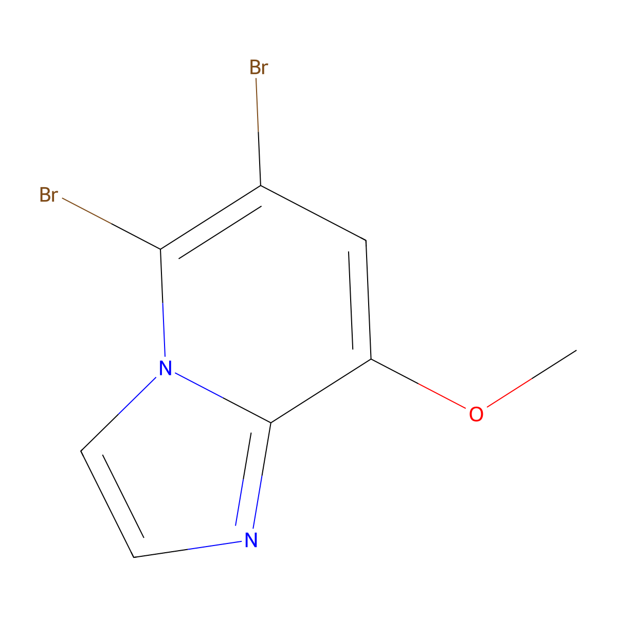 5,6-Dibromo-8-methoxyimidazo[1,2-a]pyridine molecular structure, CAS 2228306-98-5