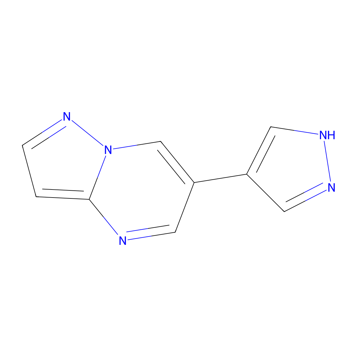4-{pyrazolo[1,5-a]pyrimidin-6-yl}-1H-pyrazole molecular structure, CAS 2228307-67-1