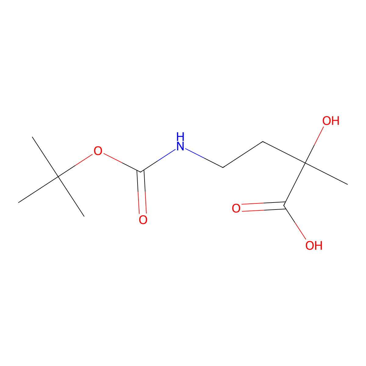 4-{[(Tert-butoxy)carbonyl]amino}-2-hydroxy-2-methylbutanoic acid molecular structure, CAS 2228309-10-0