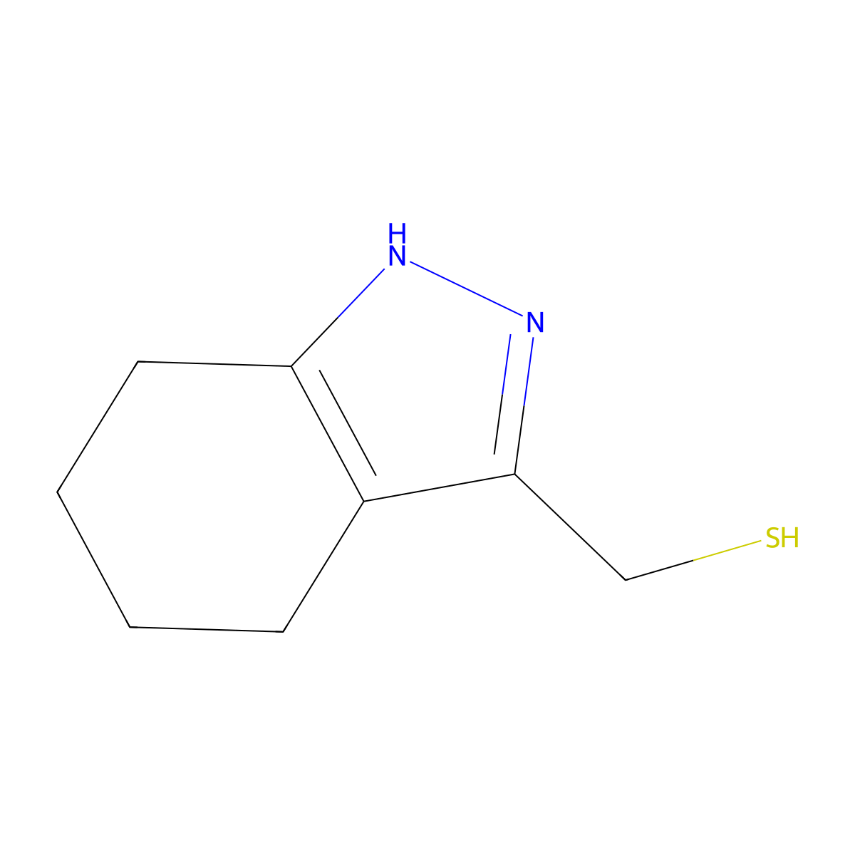 (4,5,6,7-Tetrahydro-1H-indazol-3-yl)methanethiol molecular structure, CAS 2228310-10-7