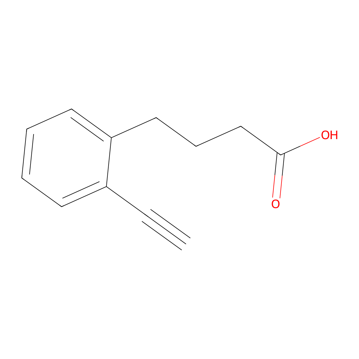 4-(2-Ethynylphenyl)butanoic acid molecular structure, CAS 2228312-92-1