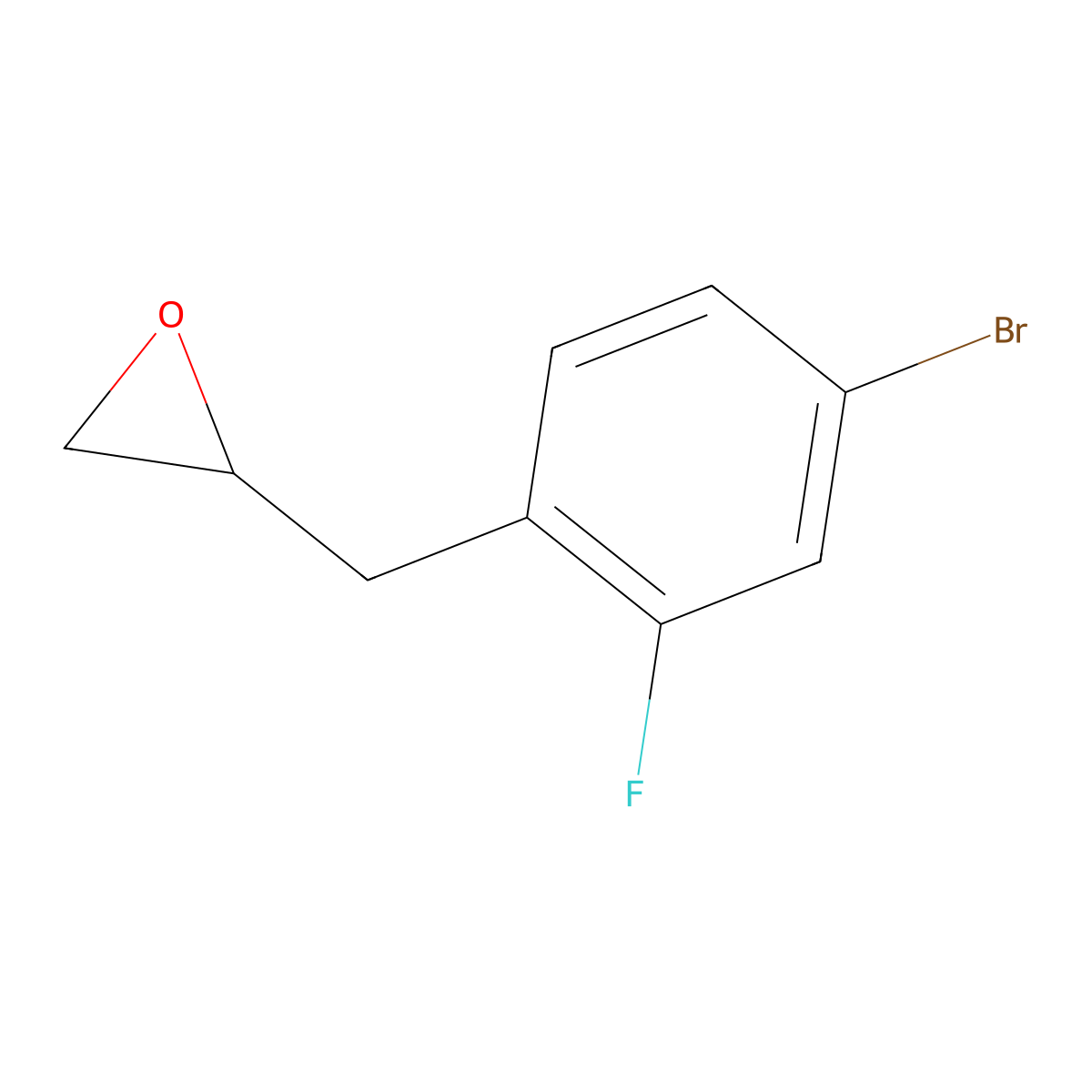2-[(4-Bromo-2-fluorophenyl)methyl]oxirane molecular structure, CAS 2228313-16-2
