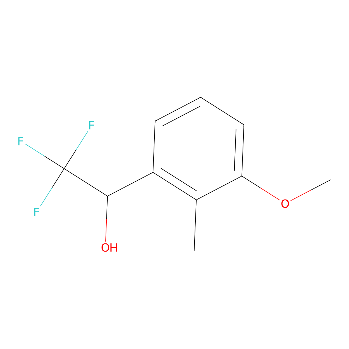 2,2,2-Trifluoro-1-(3-methoxy-2-methylphenyl)ethan-1-ol molecular structure, CAS 2228313-55-9