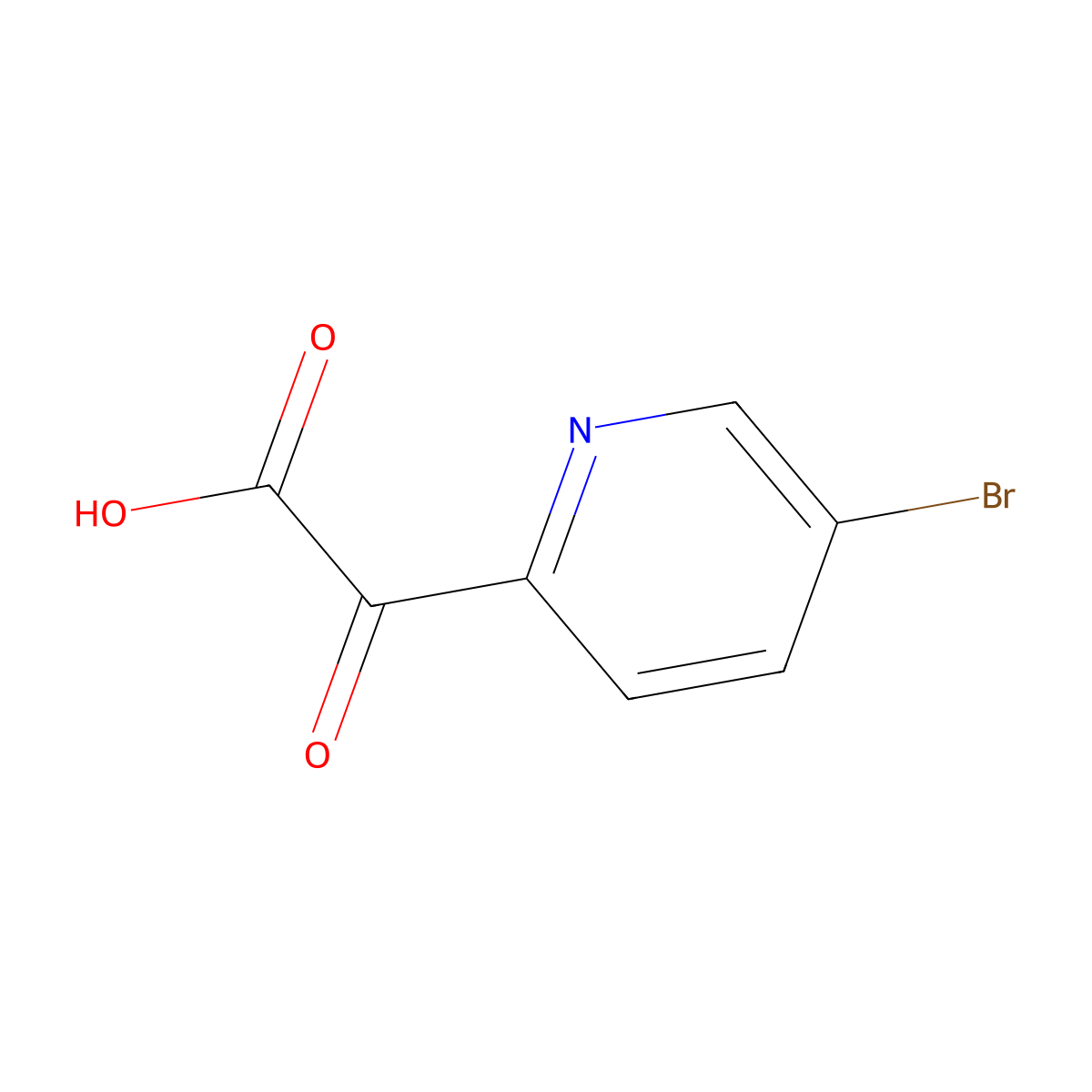 2-(5-Bromopyridin-2-yl)-2-oxoacetic acid molecular structure, CAS 2228319-95-5