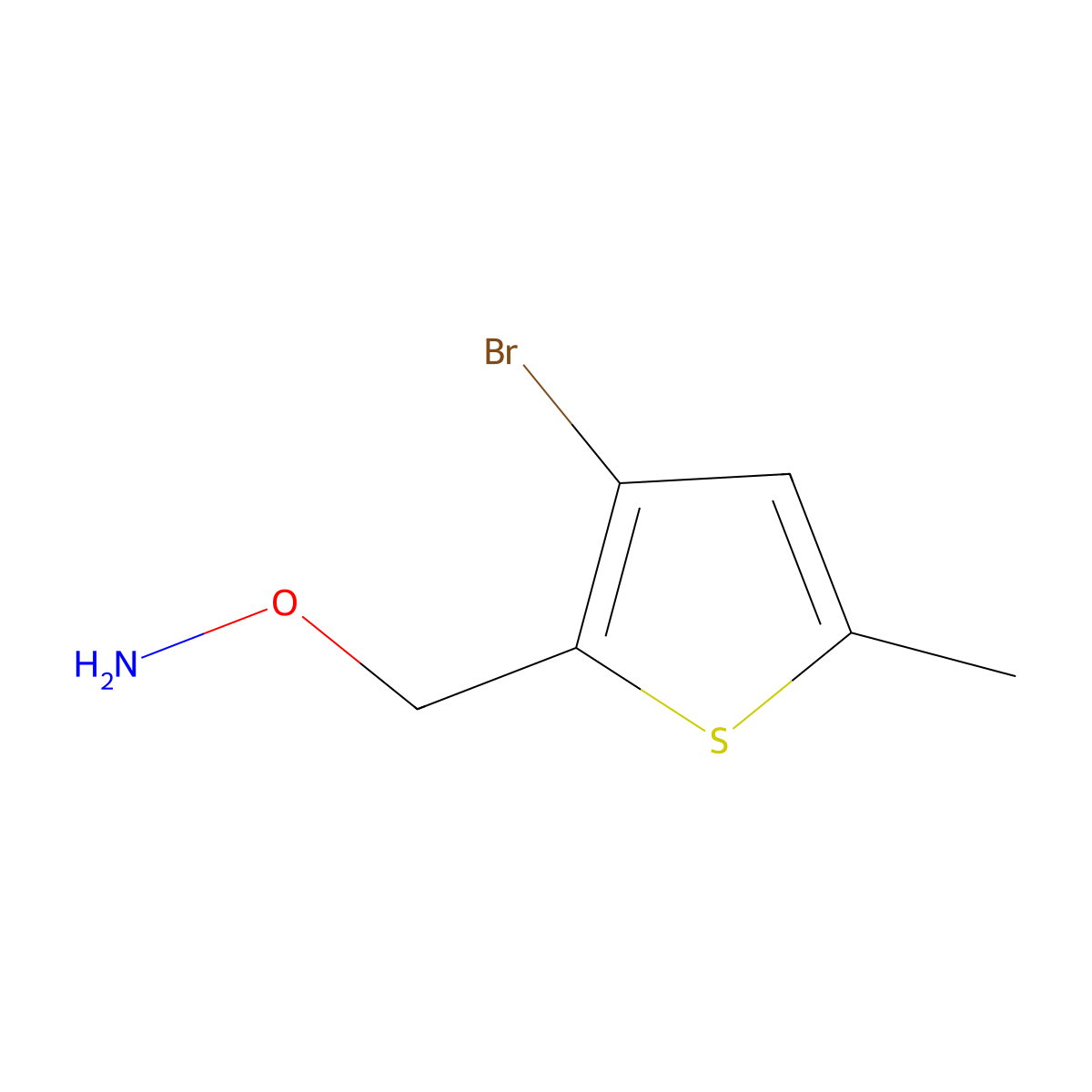 O-[(3-bromo-5-methylthiophen-2-yl)methyl]hydroxylamine molecular structure, CAS 2228321-92-2