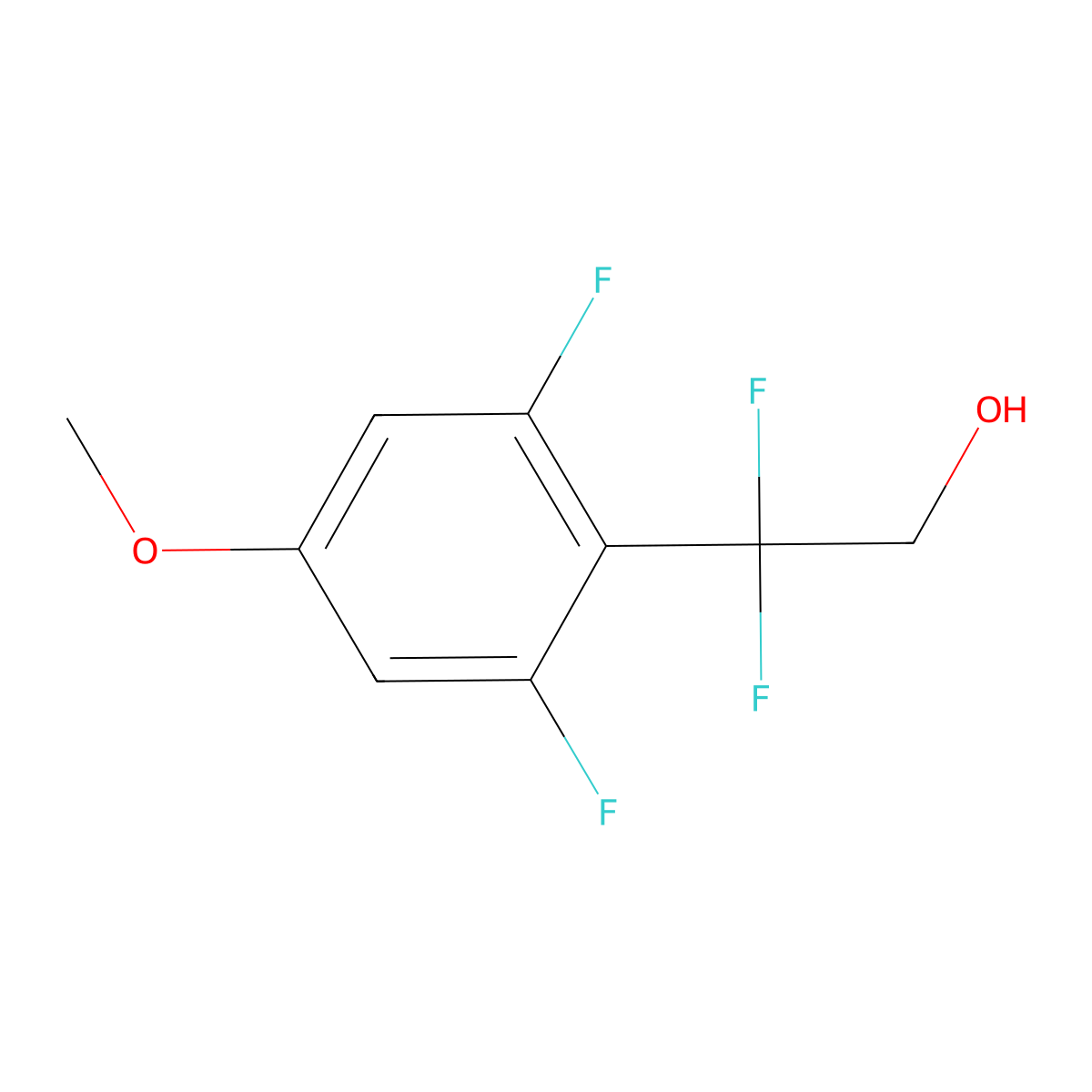 2-(2,6-Difluoro-4-methoxyphenyl)-2,2-difluoroethan-1-ol molecular structure, CAS 2228323-89-3