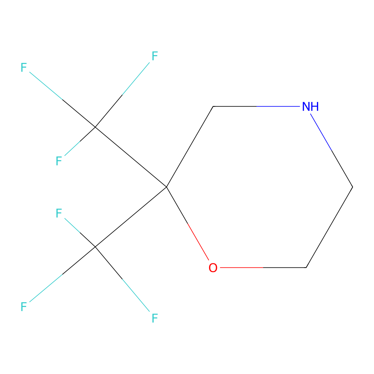 2,2-Bis(trifluoromethyl)morpholine molecular structure, CAS 2228324-68-1
