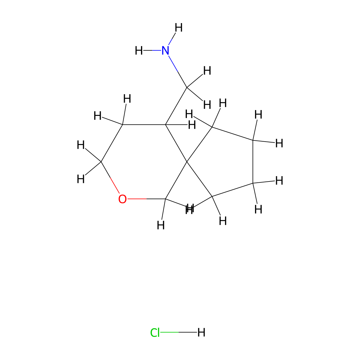 {7-Oxaspiro[4.5]decan-10-yl}methanamine hydrochloride molecular structure, CAS 2228326-06-3