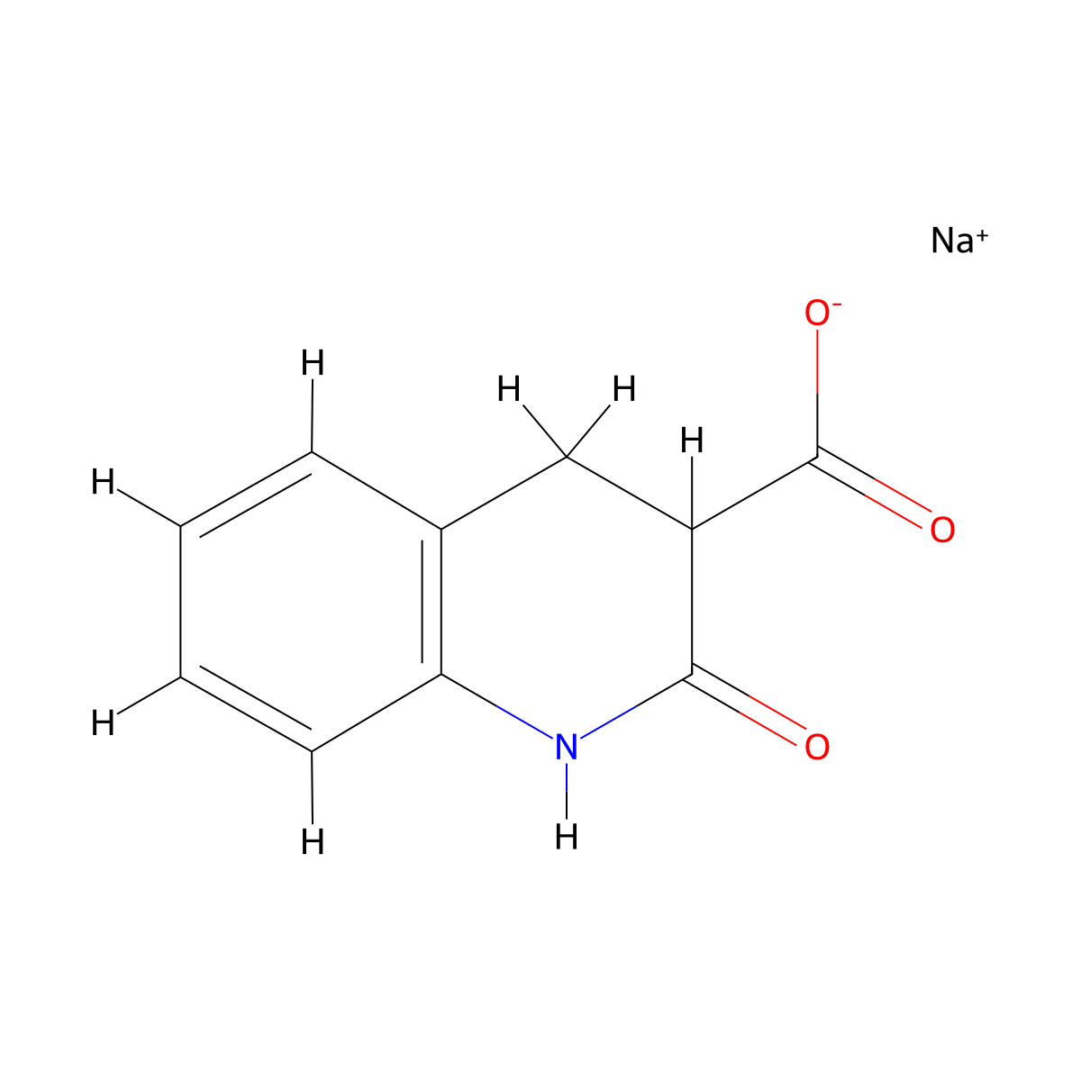 Sodium 2-oxo-1,2,3,4-tetrahydroquinoline-3-carboxylate molecular structure, CAS 2228326-13-2