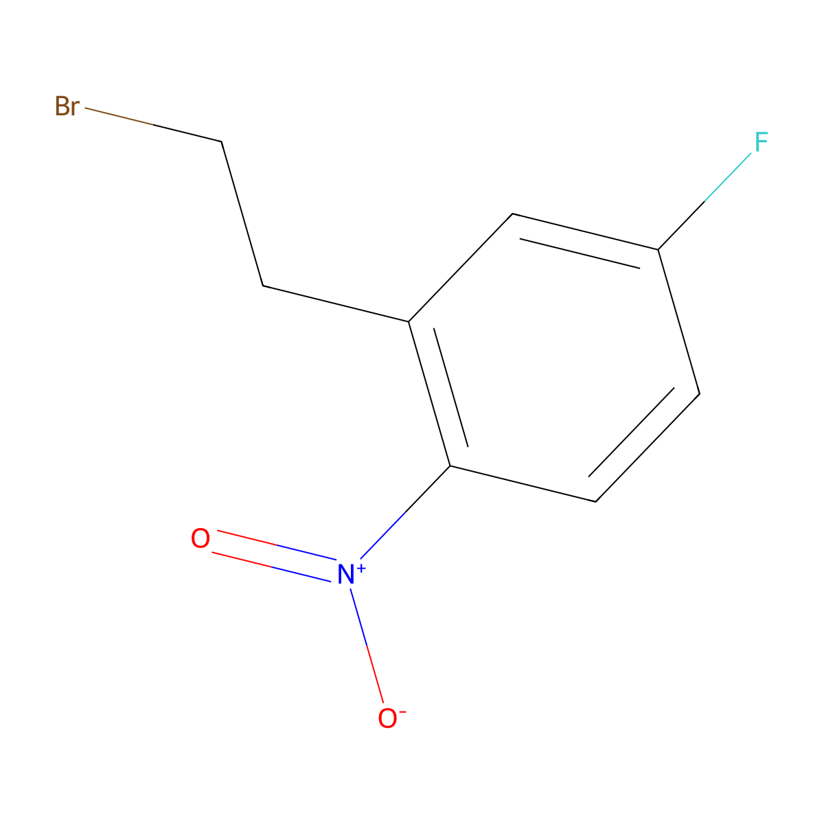 2-(2-Bromoethyl)-4-fluoro-1-nitrobenzene molecular structure, CAS 2228326-31-4