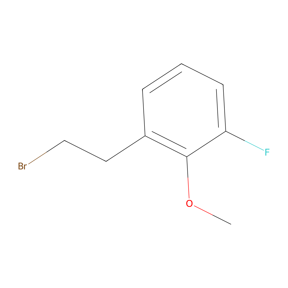 1-(2-Bromoethyl)-3-fluoro-2-methoxybenzene molecular structure, CAS 2228327-78-2