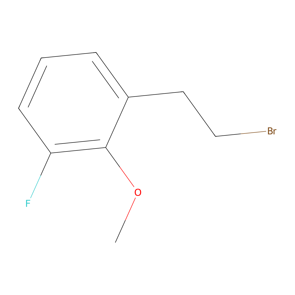 1-(2-Bromoethyl)-3-fluoro-2-methoxybenzene molecular structure, CAS 2228327-78-2