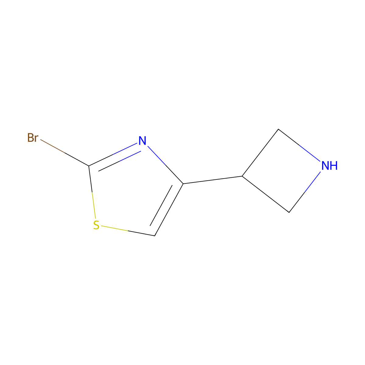 4-(Azetidin-3-yl)-2-bromo-1,3-thiazole molecular structure, CAS 2228331-47-1