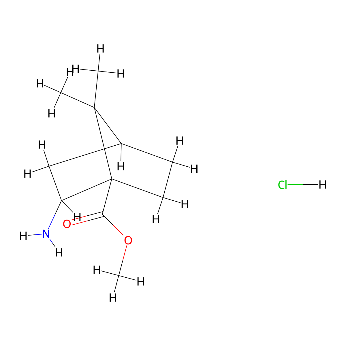Methyl 2-amino-7,7-dimethylbicyclo[2.2.1]heptane-1-carboxylate hydrochloride molecular structure, CAS 2228333-41-1