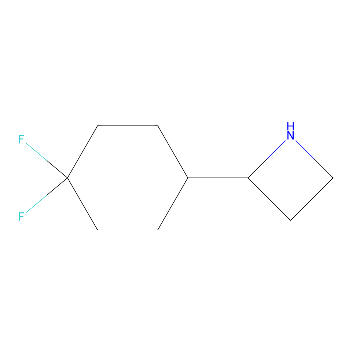 2-(4,4-Difluorocyclohexyl)azetidine molecular structure, CAS 2228333-64-8