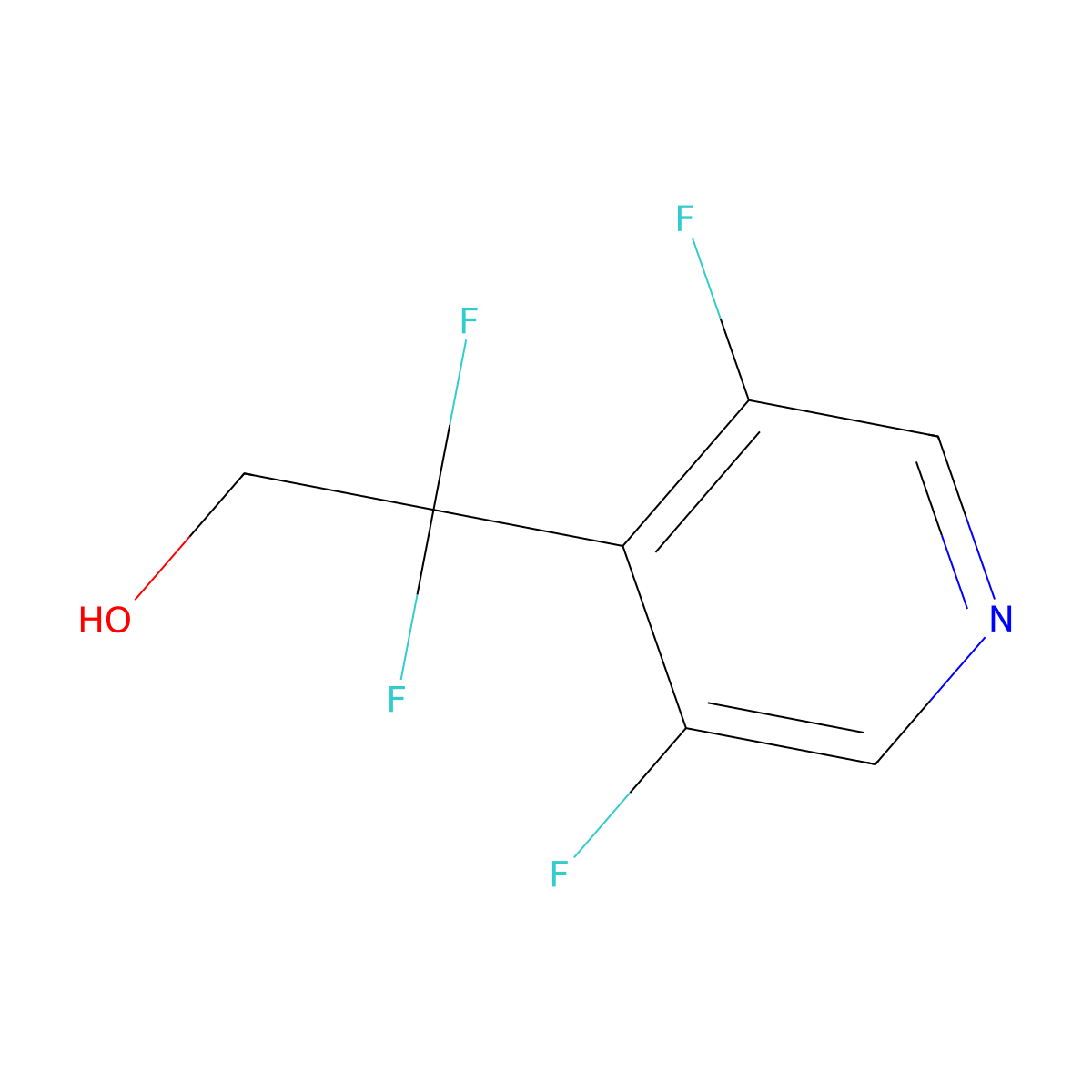 2-(3,5-Difluoropyridin-4-yl)-2,2-difluoroethan-1-ol molecular structure, CAS 2228334-90-3