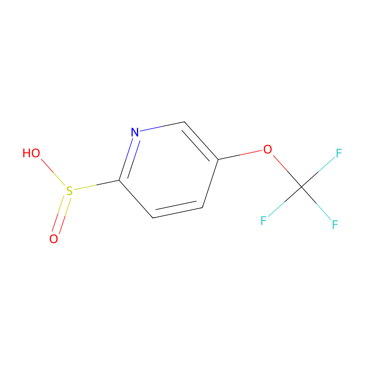 5-(Trifluoromethoxy)pyridine-2-sulfinic acid molecular structure, CAS 2228334-96-9