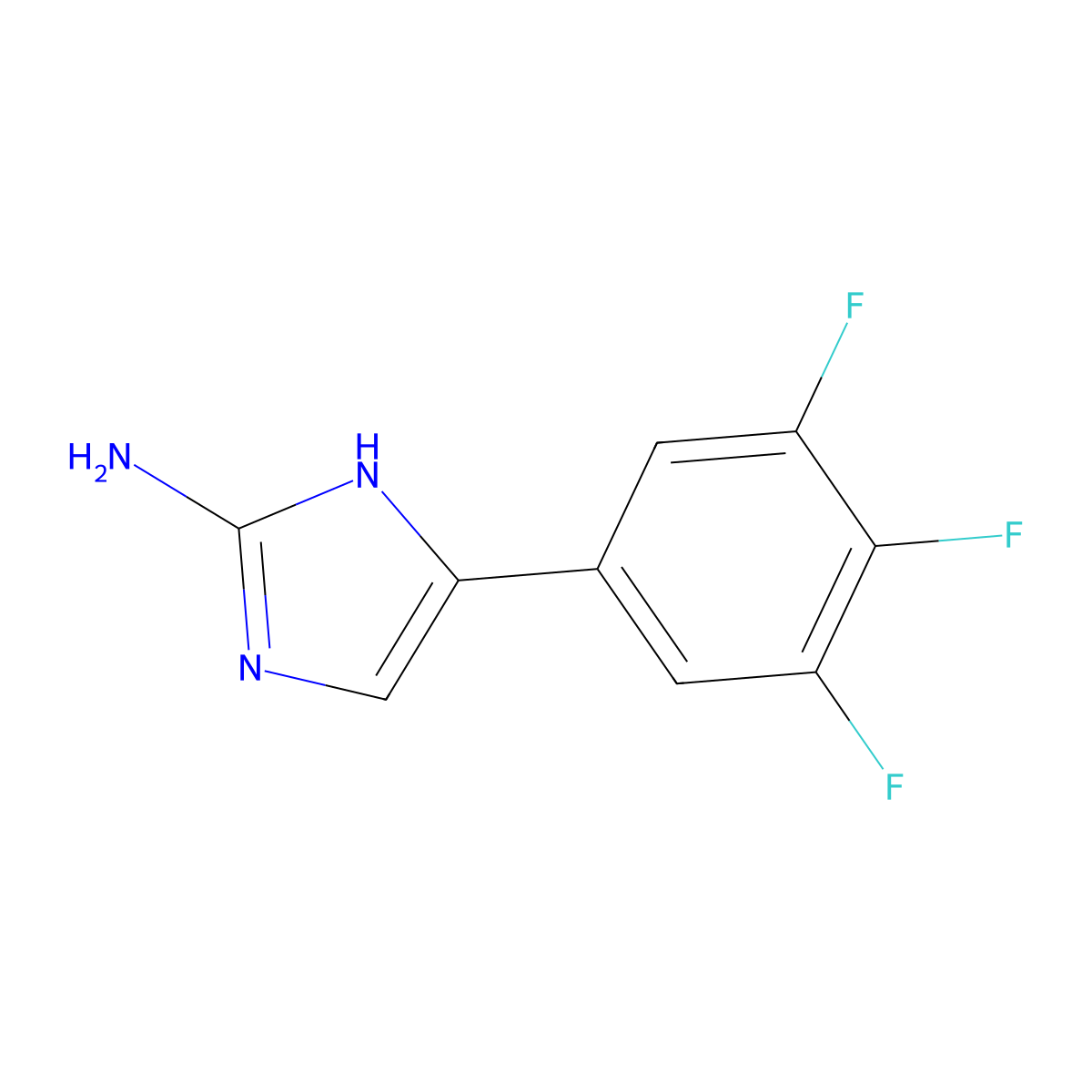 5-(3,4,5-Trifluorophenyl)-1H-imidazol-2-amine molecular structure, CAS 2228335-02-0