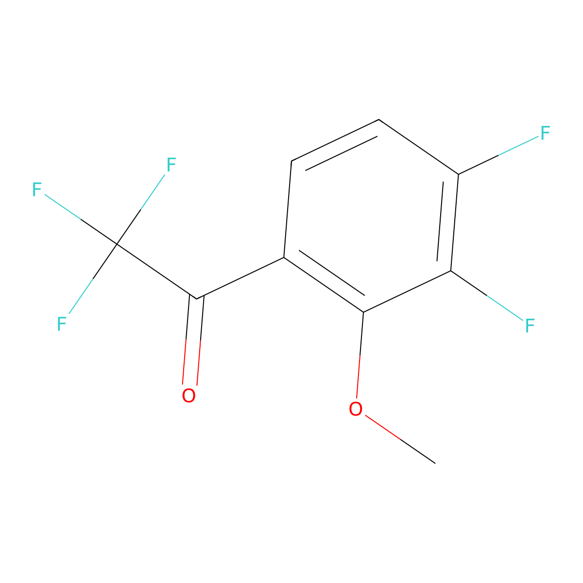 1-(3,4-Difluoro-2-methoxyphenyl)-2,2,2-trifluoroethan-1-one molecular structure, CAS 2228336-65-8