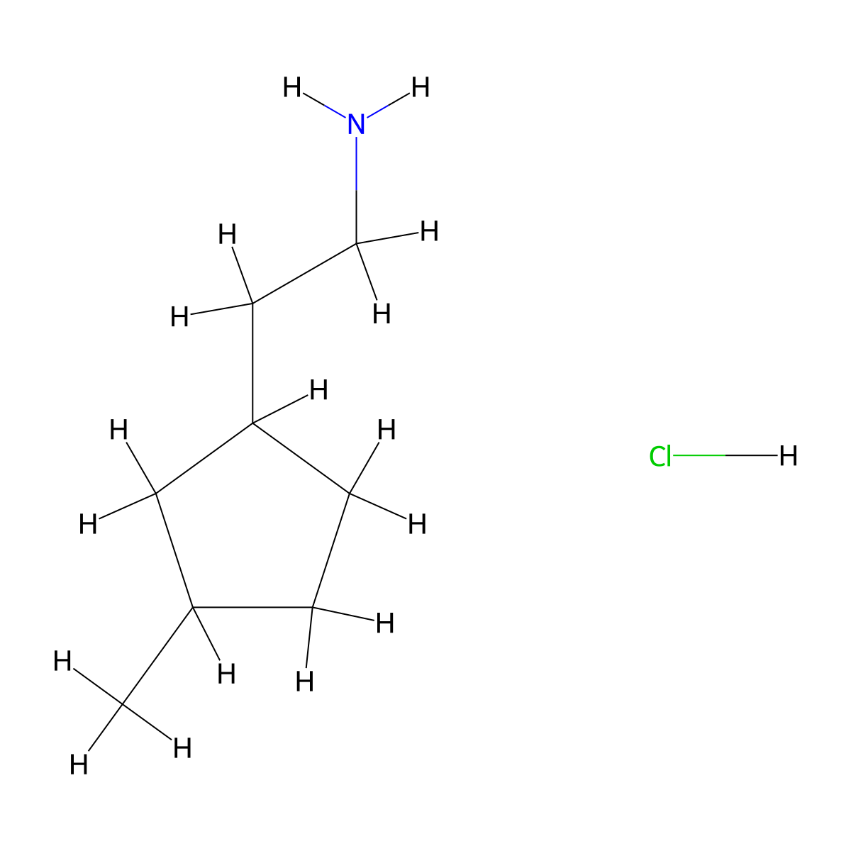 2-(3-Methylcyclopentyl)ethan-1-amine hydrochloride molecular structure, CAS 2228336-68-1