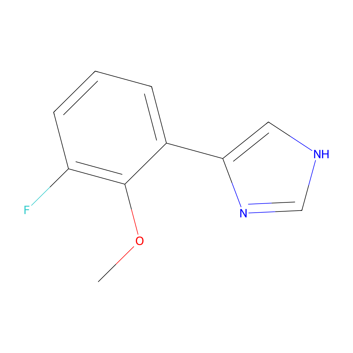 4-(3-fluoro-2-methoxyphenyl)-1H-imidazole molecular structure, CAS 2228337-19-5