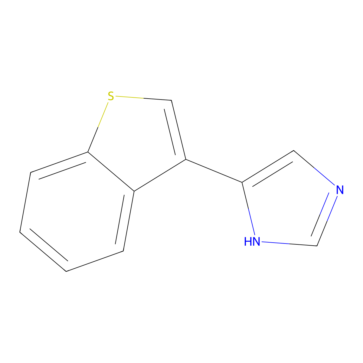 4-(1-benzothiophen-3-yl)-1H-imidazole molecular structure, CAS 2228337-30-0