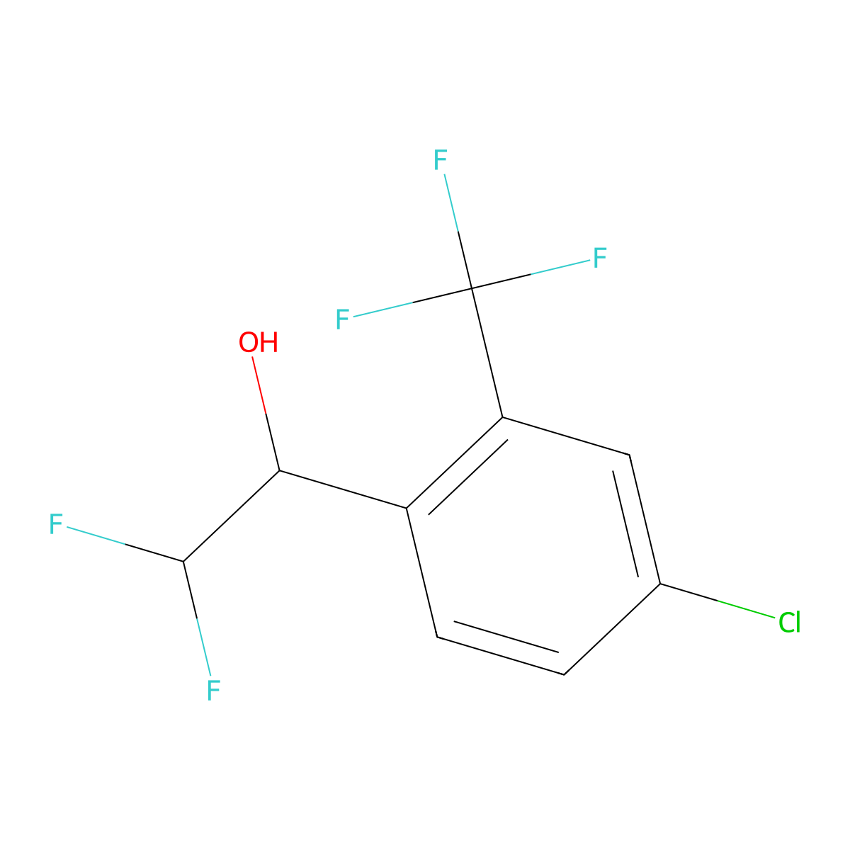 1-[4-Chloro-2-(trifluoromethyl)phenyl]-2,2-difluoroethan-1-ol molecular structure, CAS 2228340-19-8