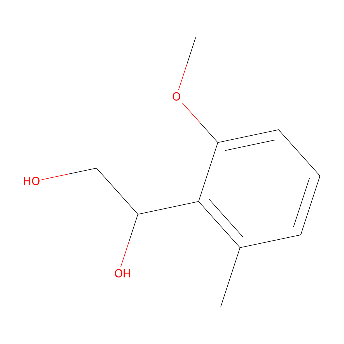 1-(2-Methoxy-6-methylphenyl)ethane-1,2-diol molecular structure, CAS 2228340-51-8