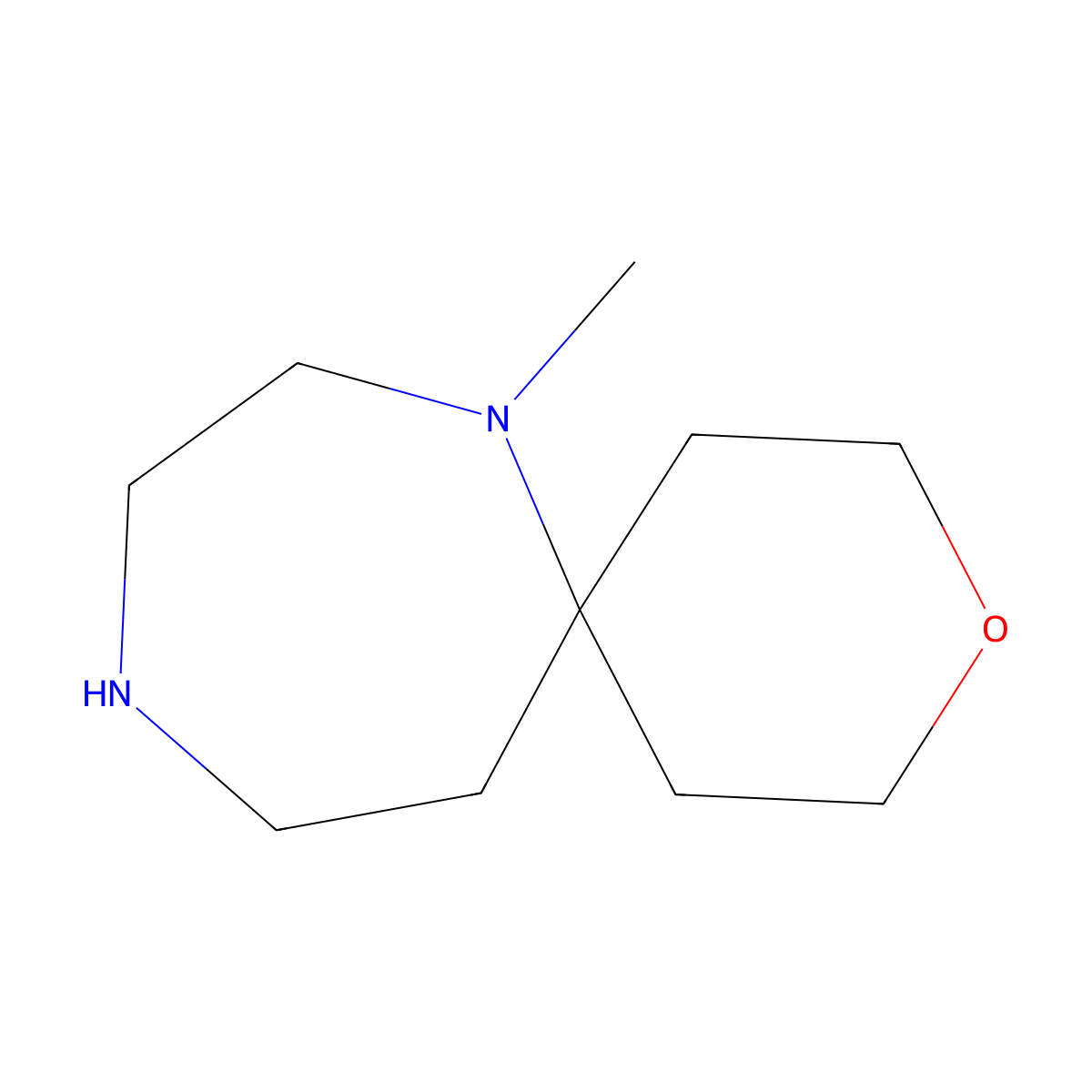 7-Methyl-3-oxa-7,10-diazaspiro[5.6]dodecane molecular structure, CAS 2228341-80-6