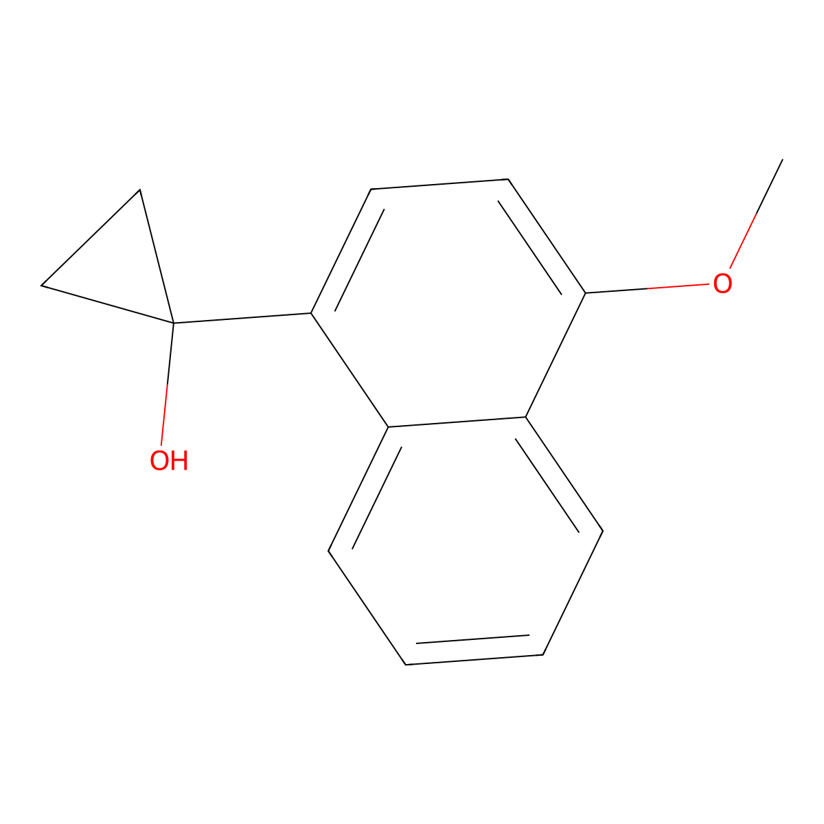 1-(4-Methoxynaphthalen-1-yl)cyclopropan-1-ol molecular structure, CAS 2228344-35-0