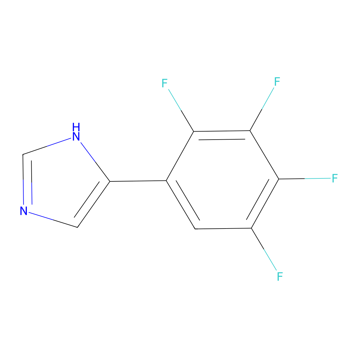 4-(2,3,4,5-tetrafluorophenyl)-1H-imidazole molecular structure, CAS 2228346-00-5