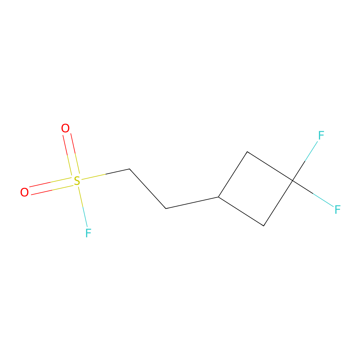 2-(3,3-Difluorocyclobutyl)ethane-1-sulfonyl fluoride molecular structure, CAS 2228346-14-1